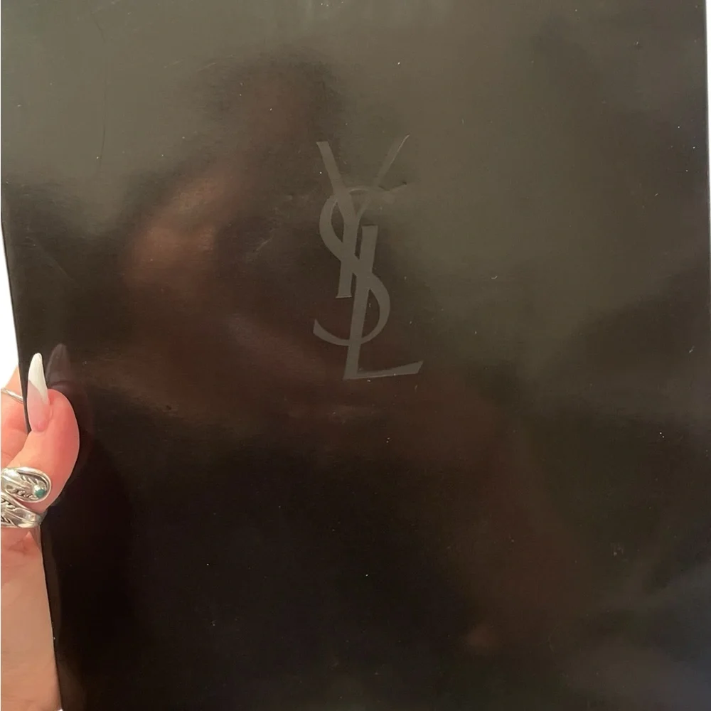 Yves Saint Laurent Cream Towel Set with Brown Details